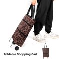 thumbnail image 3 of Sac de Chariot de Magasinage, Sacs de Magasinage Réutilisables Portables et Pliables, Panier de Magasinage Pliable avec Roues Sac d'Épicerie Sac Fourre-Tout Utilitaire Très Grand pour Voyage Magasinage Camp, 18 L, 3 of 6