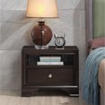 thumbnail image 4 of Gymax Vintage Nightstand Solid Wood Sofa Side End Table W/ USB Port & Drawer Brown, 4 of 8
