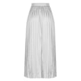 thumbnail image 4 of Jupe Plissée en Satin Uni pour Femmes Grande Jupe Polyvalente, 4 of 6