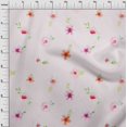 thumbnail image 3 of oneOone Georgette Viscose Fabric Flower & Leaves Watercolor Decor Fabric Printed BTY 42 Inch Wide, 3 of 4