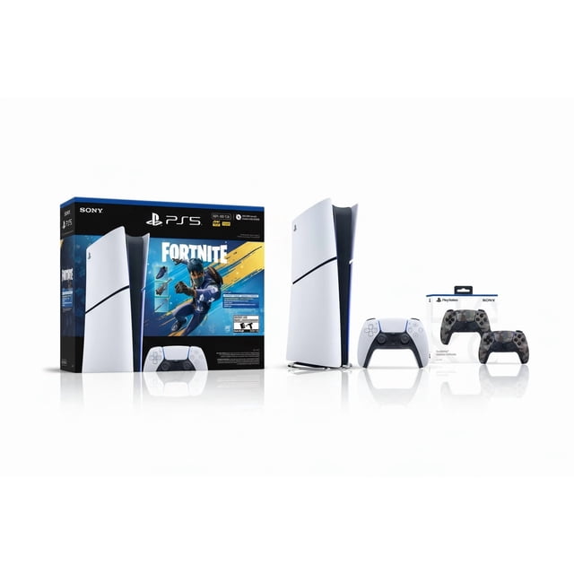 PlayStation 5 Digital Slim Console + PlayStation 5 DualSense Wireless Controller Gray Camouflage - Includes PS5 Console & DualSense Controller