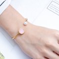 thumbnail image 2 of QualitChoice Woman Open Crystal Bracelet Steel Adjustable Hand Decor Round Bangle Girlfriend Jewelry for Dating Birthday Party Gift Jewelries Type 1 Type 1, 2 of 6