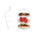 thumbnail image 1 of Bwiyojiz 10.15"Lx8.11"Wx16.92"H Kitchen Vegetable Rack Stackable Shelf Foldable Perforated Preparation Basin Home Storage & Organization, Metal, White, Gifts for Friend, 1 of 6