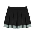 thumbnail image 3 of LiiYii Jupe Plissée Mini à Taille Élastique pour Filles Jupe-Short de Danse Jupe d'Uniforme d'Équipe de Cheerleading de Performance Noir 16, 3 of 8