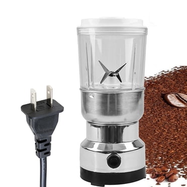 Stainless steel electric grain grinder, herb crusher, 2-in-1 household ultra-fine grinder, powerful coffee grinder, US standard