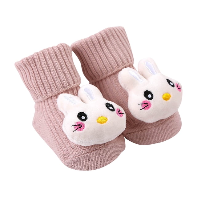 Baby Socks Knitted Cartoon Pattern Adorable Boys Girls Toddler Middle Tube Sock Classic Design