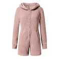 thumbnail image 5 of Combinaison pour Femmes à Manches Longues à Capuche Pyjama Combinaison Décontractée d'Hiver Chaude Combinaison de Nuit Grande Taille Combinaison en Liquidation, 5 of 5