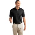 thumbnail image 5 of Hanes Cotton-Blend Men`s Jersey Polo, XL, Black, 5 of 5