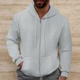 thumbnail image 1 of LOVZFMLL Jackets for Men's Solid Color Hooded Cardigan Loose Casual Sports Zipper Sweatshirt Jacket, 1 of 9