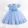 thumbnail image 2 of Robe Formelle pour Tout-Petit à Manches Bouffantes, Robe de Bal pour Tout-Petit, Robe en Tulle pour Tout-Petit, Robe pour Fillette de 3-4 Ans, 2 of 4