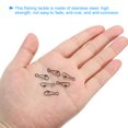 thumbnail image 4 of Unique Bargains 41Lbs Stainless Steel Fishing Snaps Swivels Clips Quick Change Black 150 Pack, 4 of 6