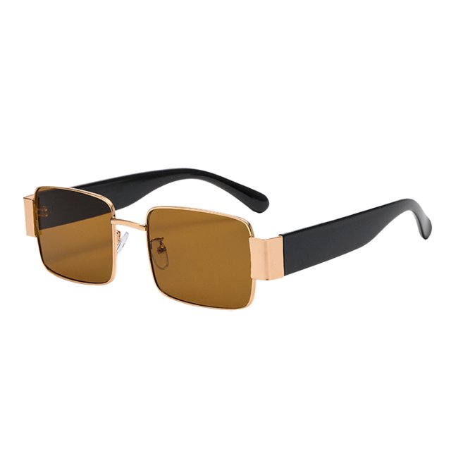 R-18 Gold Metal Frame Sunglasses Wide Leg For Outdoor #2owzG