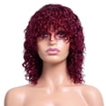 thumbnail image 1 of Heliisoer Women's Wine Red Short Curly Hair With Bangs And Small Curly Hair, 1 of 5