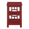 thumbnail image 4 of Convenience Concepts Table d'Appoint Carrée de Ville avec Étagères en Bois Rouge Canneberge, 4 of 7
