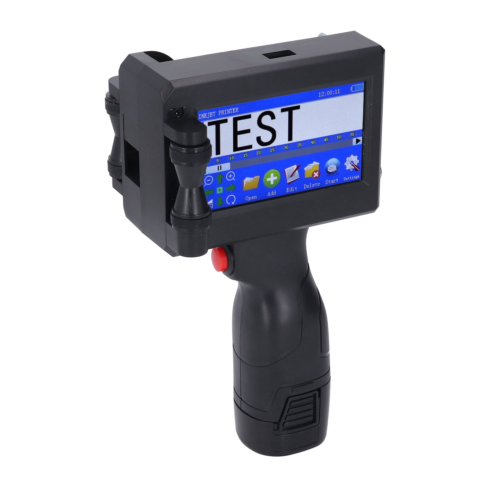 Handheld Inkjet Printer,2 12.7mm Height Adjustable Handheld Inkjet Printer,4.3 Inch Touchscreen  Connection Portable Inkjet Printer with Cartridge