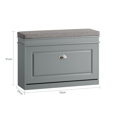 thumbnail image 3 of SoBuy FSR82-L-HG, Hallway Shoe Bench Shoe Rack Shoe Cabinet With Flip-Drawer And Seat Cushion, 3 of 7