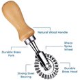 thumbnail image 3 of LAICAIW Ravioli Cutter Stamps with Roller Wheel Round Mold with Wooden Handle and Fluted Edge Pasta Press Pasta Cutter for Home and Kitchen Use- 1.3" Diameter, 3 of 7