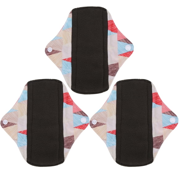 Filfeel Cloth Sanitary Towels, Soft Waterproof Reusable Breathable 3Pcs Menstrual Pads, For Travel Outdoor