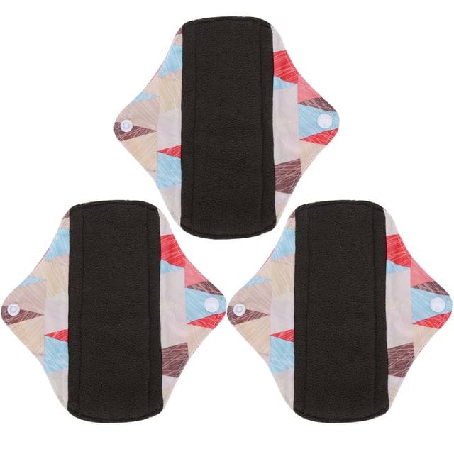 Filfeel Cloth Sanitary Towels, Soft Waterproof Reusable Breathable 3Pcs Menstrual Pads, For Travel Outdoor