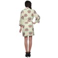 thumbnail image 4 of Moomaya Short Robe For Women Plus Size Printed Cotton Robe Lightweight Nightwear, 4 of 5