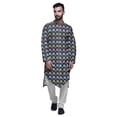 thumbnail image 1 of Atasi Printed Designer Rayon Button Down Casual Kurta With Pajama For Men, 1 of 4