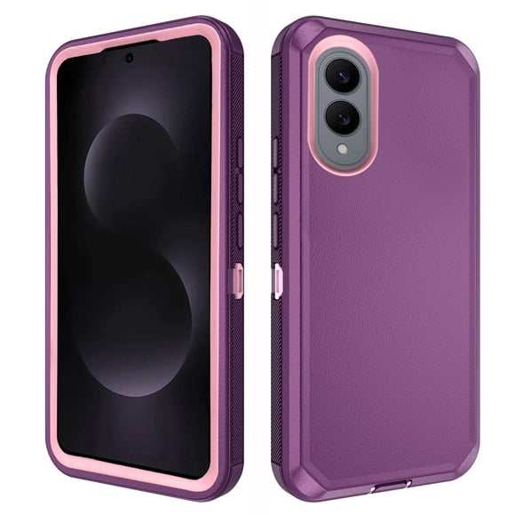 Asuwish Compatible with Samsung Galaxy S25 Edge 5G Phone Case Hybrid Rugged Shockproof Hard Protective Drop Proof Full Body Heavy Duty Mobile Cell Cover for S25Edge 25S S 25 25E 6.66 Women Men Purple