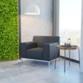 thumbnail image 4 of HERCULES Definity Series Contemporary Black Leather Chair with Stainless Steel Frame, 4 of 5