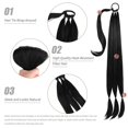 thumbnail image 4 of ZheElen Instant Length And Volume Ponytail Extension For Female Just Like Own Hair Coronet Braid Switch black 1Set, 4 of 6