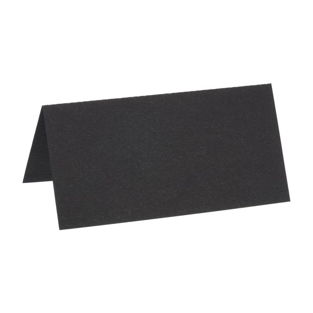 Uxcell Table Name Place Cards,25 Pack Favor Decor Foldable Blank Card, Black