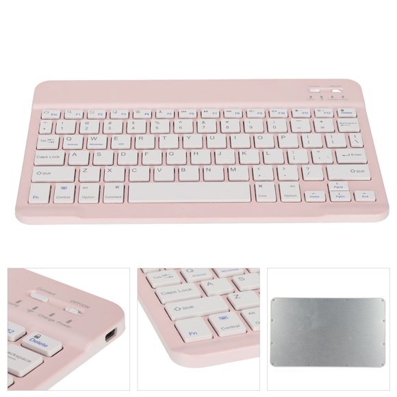 IOS Tablet Keyboard, Stable Connection Long Battery Life Small Portable Lock Screen Function Wide Compatibility PC Keyboard for Tablet for PC Yellow,Blue,Pink,Green,Cyan