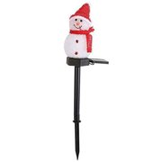 Solar Snowman Stake Lights Outdoor Garden Decoration | Solar Powered Pathway Lights with Warm White Leds | Waterproof Ground Lights for Yard, Courtyard, Lawn, Patio, Walkway, Driveway, and Winter