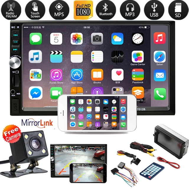 relayinert Vehicle 7 Inch Car Stereo Double 2 Din MP5 Player FM Car Radio Receiver HD Touch