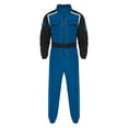 thumbnail image 3 of LiiYii Mens Long Sleeve Coverall Coverall With Zipper Pockets Fireman Mechanic Racing Uniform Navy Blue XL, 3 of 5