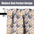 thumbnail image 4 of 1 Piece Chicken Kitchen Curtains and Valances Set for Windows Rooster Kitchen Window Curtains Over Sink Decor 18x54 in, 4 of 5