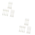 thumbnail image 1 of Transemion Plastic Forks Spoons Knifes Silverware Decor Party White 18.5cm 2Set, 1 of 6