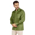 thumbnail image 4 of Bestman Solid Formal Button Down Shirt For Men Long Sleeve With Patch Pocket Business Wear, 4 of 7