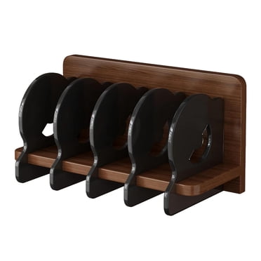 GROWTH TANK Acrylic CD Holder Holder Stand CD Storage Rack for Living Room Shelf Desktop black and brown