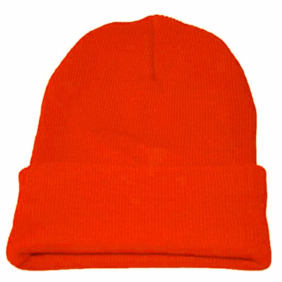 Ersazi Unisex Slouchy Knitting Beanie Hip Hop Cap Warm Winter Ski Hat In Clearance Orange Free Size