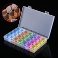 thumbnail image 1 of Domqga Plastic 28 Grids Empty Storage Box Nail Art Rhinestone Jewelry Beads Display Case Organize, Nail Box, Jewelry Organize, 1 of 7