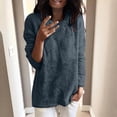 thumbnail image 2 of Timegard Hauts pour Femmes Grande Taille Manches Longues Col Rond Confortable Chaud T-Shirt Automne Hiver Décontracté Ample, 2 of 5