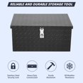 thumbnail image 3 of BeesClover 20 Inch Aluminum Diamond Plate Tool Box With Lock and Keys, Heavy Duty Waterproof Truck Storage Organizer Chest for Pick Up Truck Bed, Rv Trailer/Van With Side Handle, 3 of 6