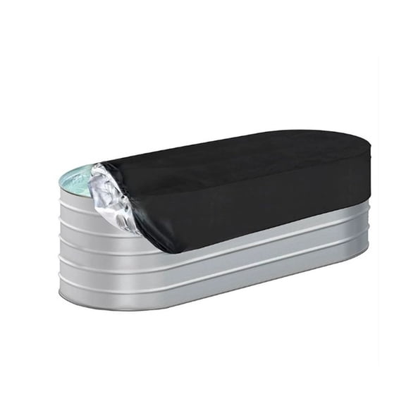 210D Oxford Cloth Oval Swimming Pool Cover,Protective Water Tank Shield,For Above Ground Pool 48 24 12 Inch,Black(S)