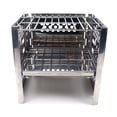 thumbnail image 2 of facefd Stainless Steel Barbecue Grill Portable Folding Washable Reusable Removable Grills Outdoor Backyard Weekend Grilling Tools Straight Grill Net, 2 of 9