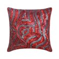 thumbnail image 1 of The HomeCentric Housse de Coussin Décorative, Taies Rouges, Taies d'Oreiller à Paillettes et Perles, Lot de 2, Taie d'Oreiller 24x24 Pouces (60x60 cm), Taies d'Oreiller Carrées en Soie, Taies d'Oreiller, Style Moderne, Abstrait - Amour Rouge, 1 of 4