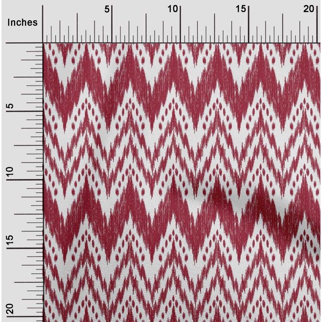 oneOone Georgette Viscose Fabric Chevron Ikat Printed Craft Fabric BTY 42 Inch Wide