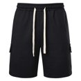 thumbnail image 5 of FcBaudy Mens Shorts, Shorts Men, Half Shorts Pants Man Fashion Leisure Solid Color Multiple Pockets Draw Rope Five Quarter Pants Men Polyester Blouse And Pants, 5 of 5