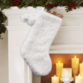 thumbnail image 4 of Holiday time White Fur Stocking,21 inch,white colour, 4 of 4
