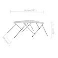 thumbnail image 3 of vidaXL Bimini 3 Arcs Blanc 183x180x137 cm, 3 of 4