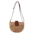 thumbnail image 2 of Matoen Rattan Straw Bag Straw Purses for Women Summer Beach Mini Tote Bag Hand Woven Shoulder, 2 of 9