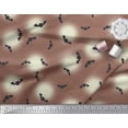 thumbnail image 2 of Soimoi Poly Georgette Fabric Moon & Bat Halloween Decor Fabric Printed Yard 52 Inch Wide, 2 of 3